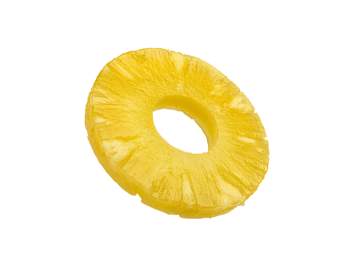 Yellow rubber ring on a white background